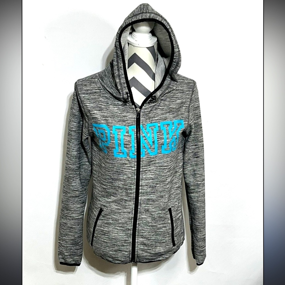 Women’s size small PINK Victoria Secret Full Zip Light Hoody EUC